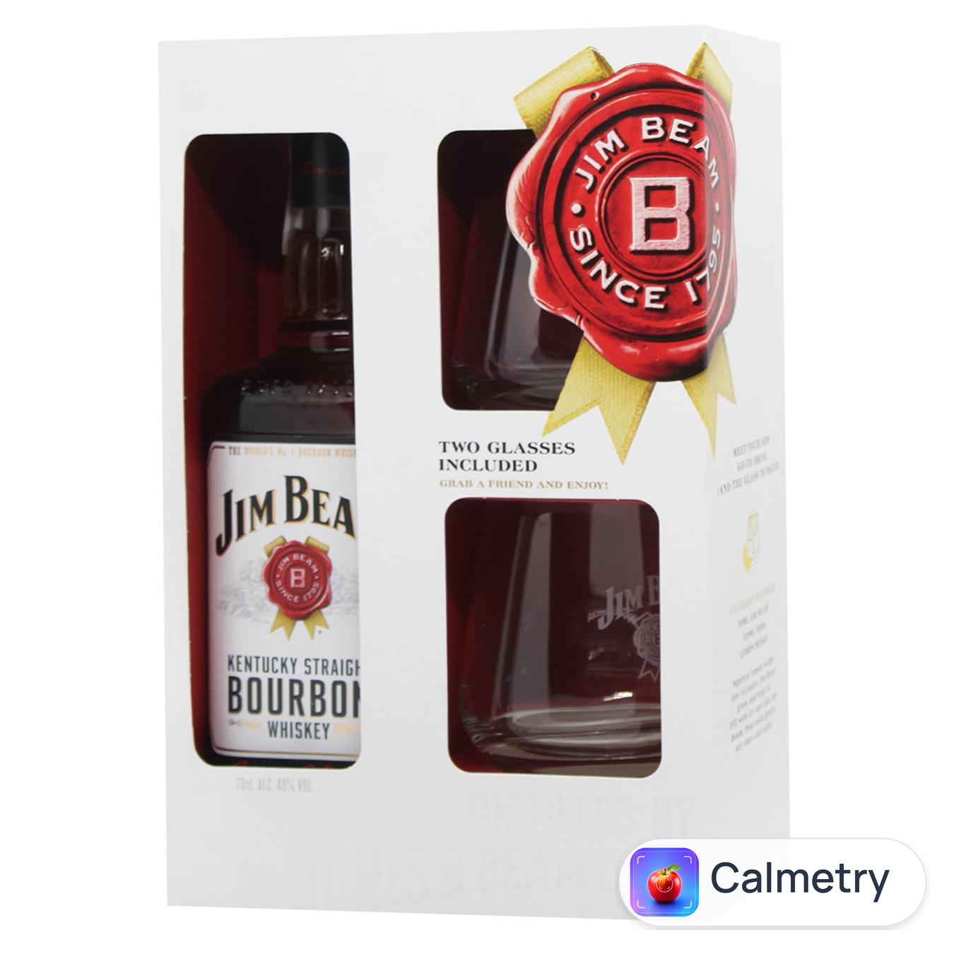 Віскі Jim Beam 40% 0,7л + 2 бокала