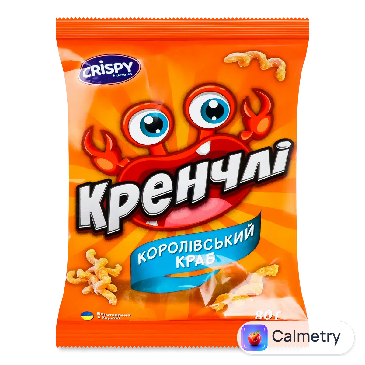 Снеки Кренчлі пшеничні зі смаком королівський краб 80г