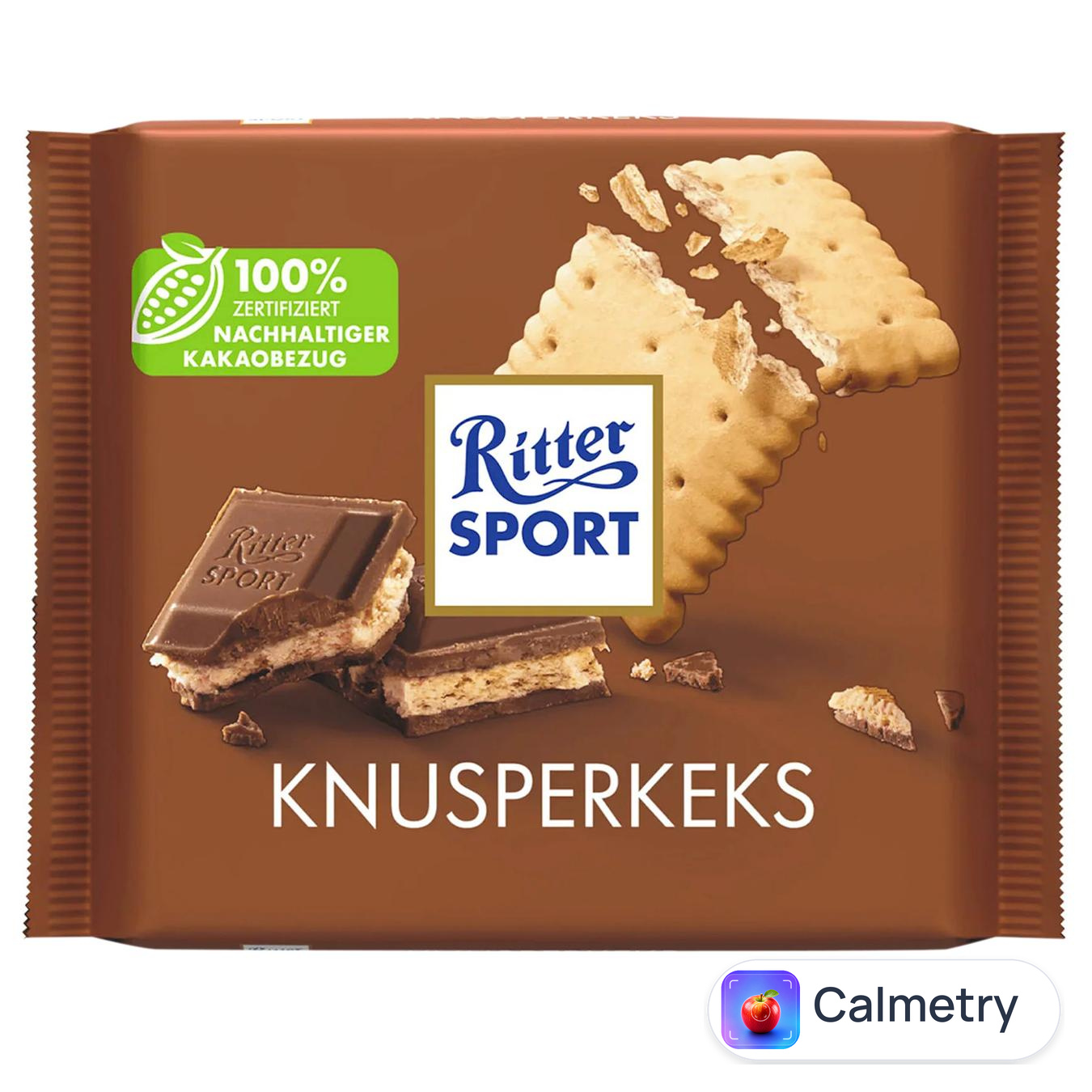 Шоколад молочний Ritter Sport з печивом 100г — фото продукту