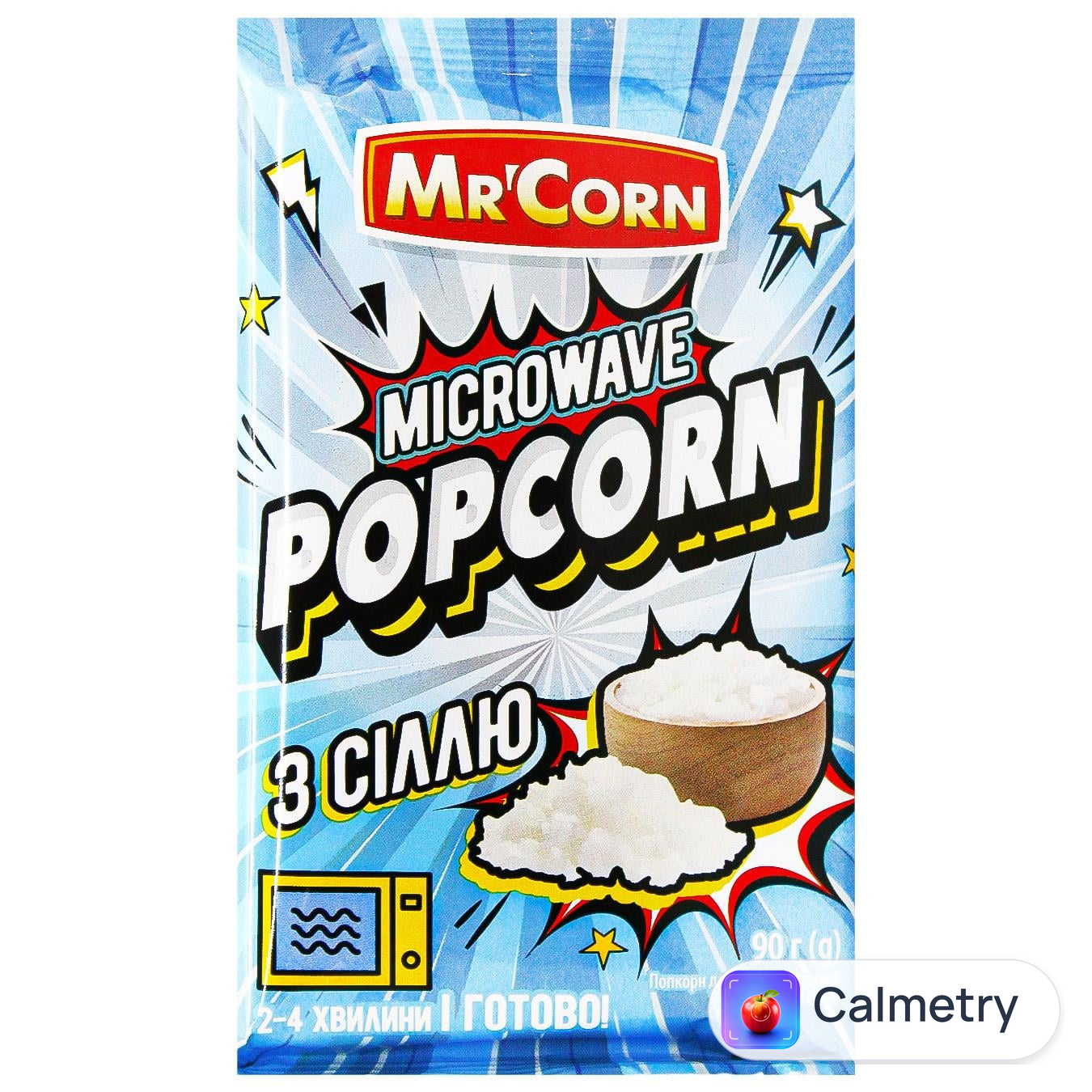 Попкорн Mr'Corn з сіллю для мікрохвильової печі 90г