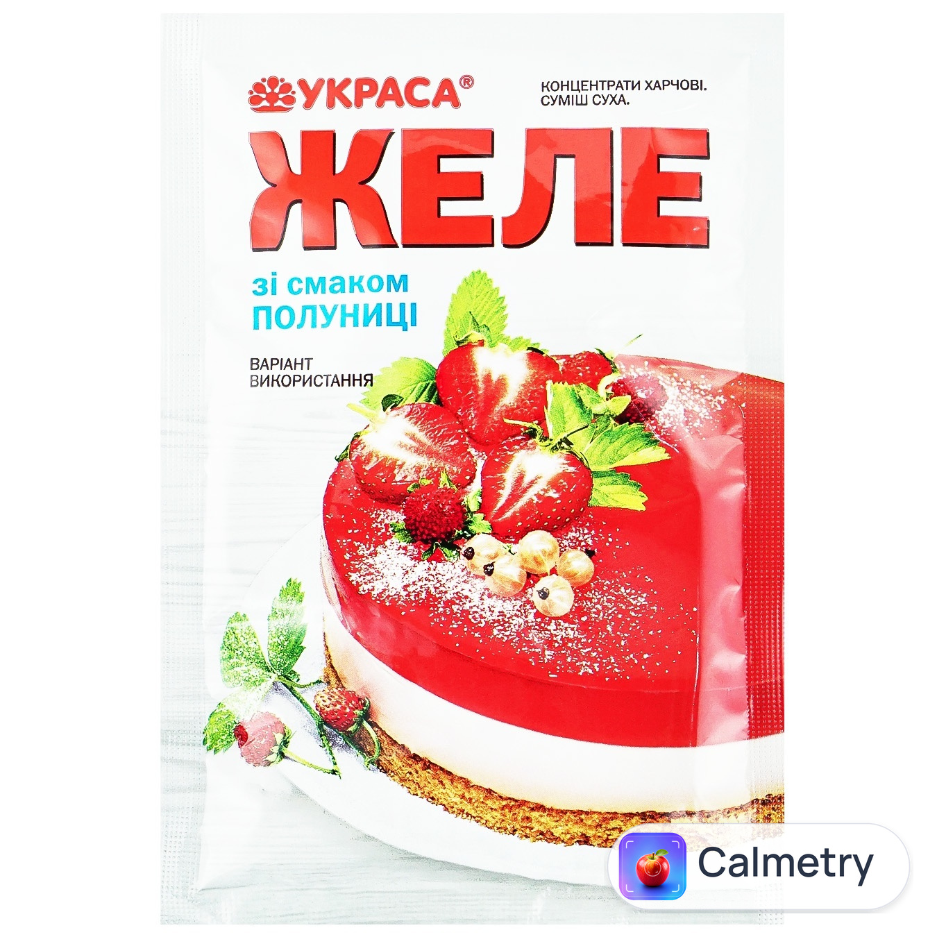 Желе Украса смак полуниці 90г