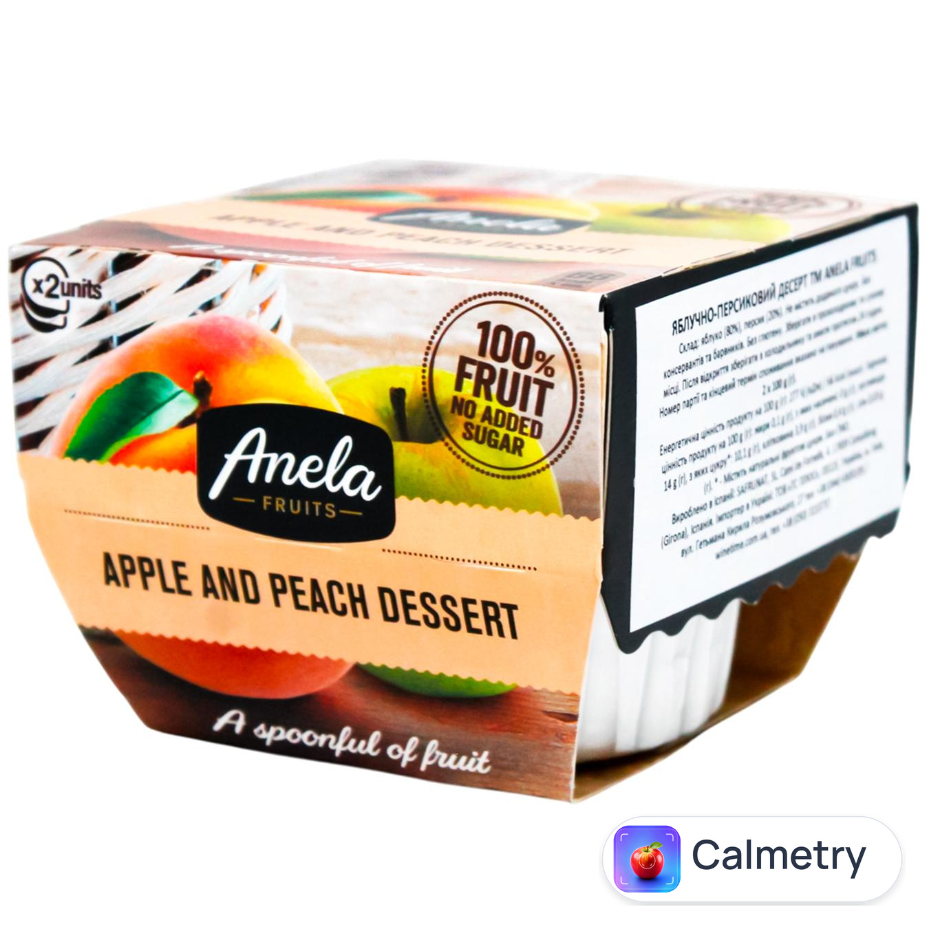 Десерт Anela Fruits яблучно-персиковий 200г