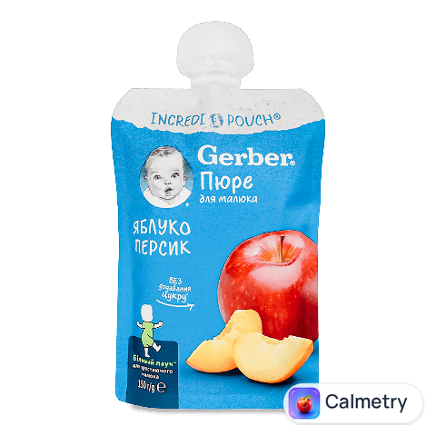 Пюре Gerber з яблук та персиків, 150г
