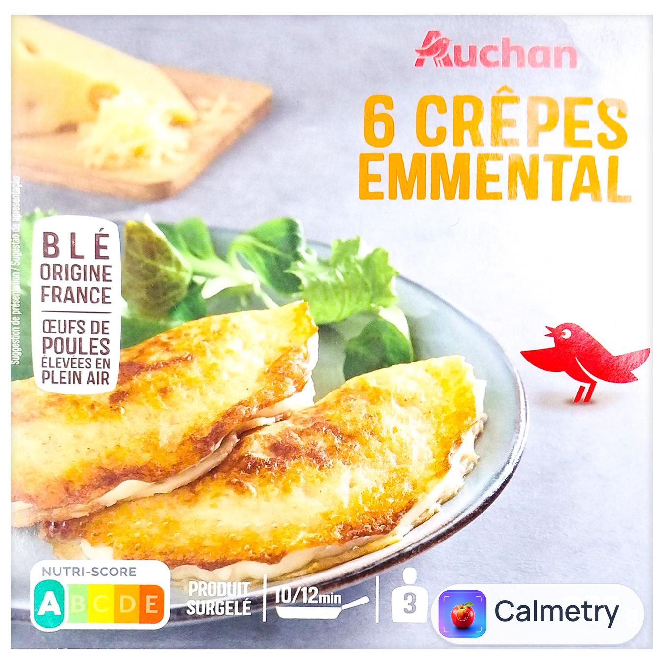 Млинці Auchan з сиром Емменталь заморожені 300г