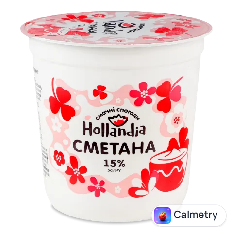 Сметана Hollandia 15% стакан