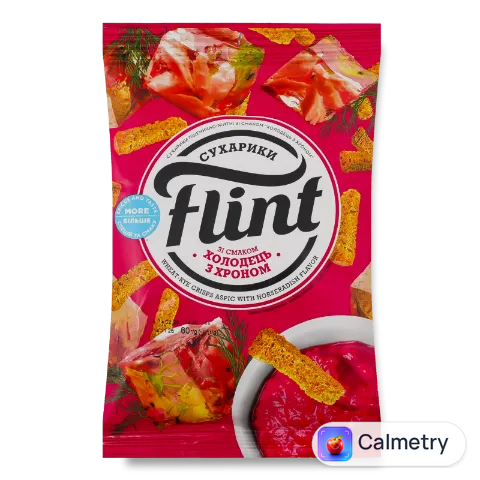 Сухарики Flint пшенично-житні зі смаком холодцю з хроном