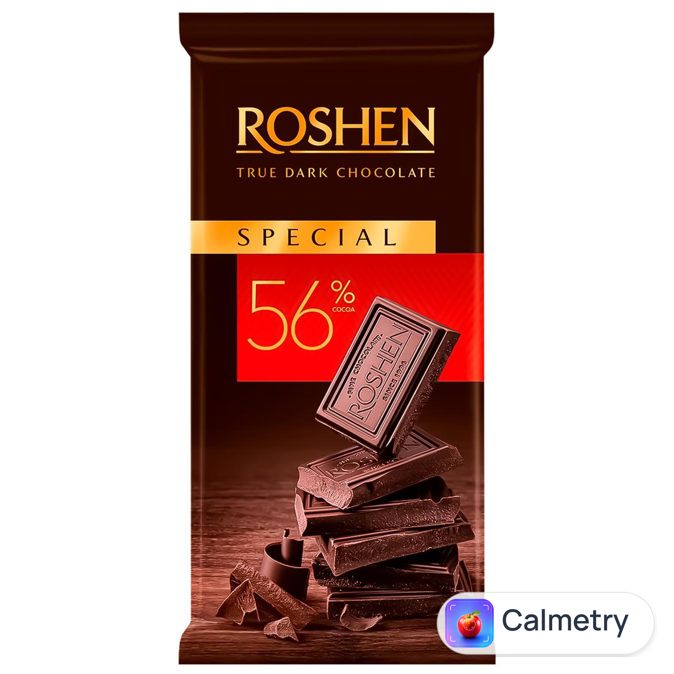 Шоколад чорний Roshen 56% 85г — фото продукту