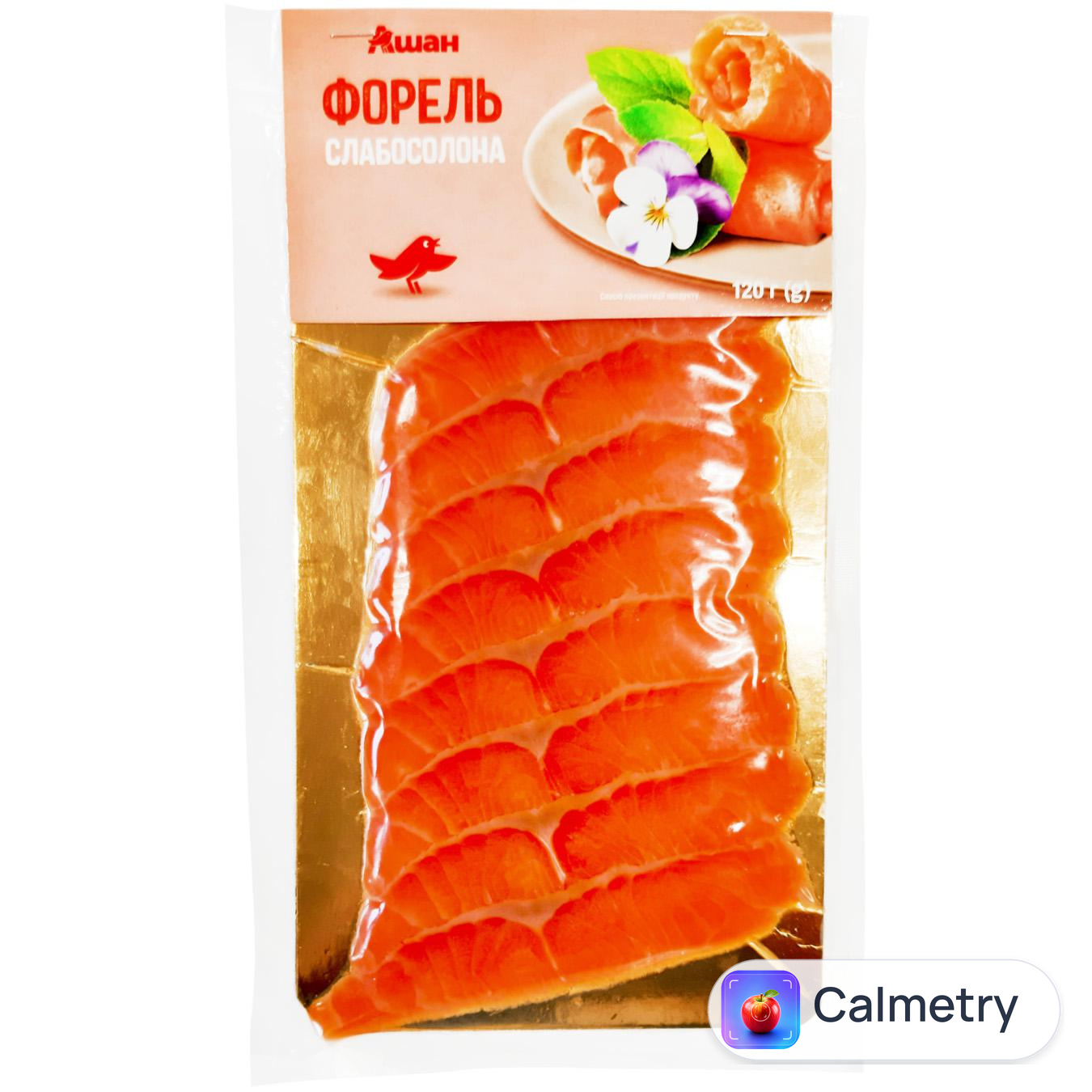 Форель Auchan слабосолена нарізка 120г