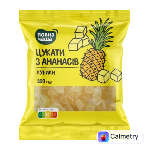 Цукати «Повна Чаша»® з ананасів кубики