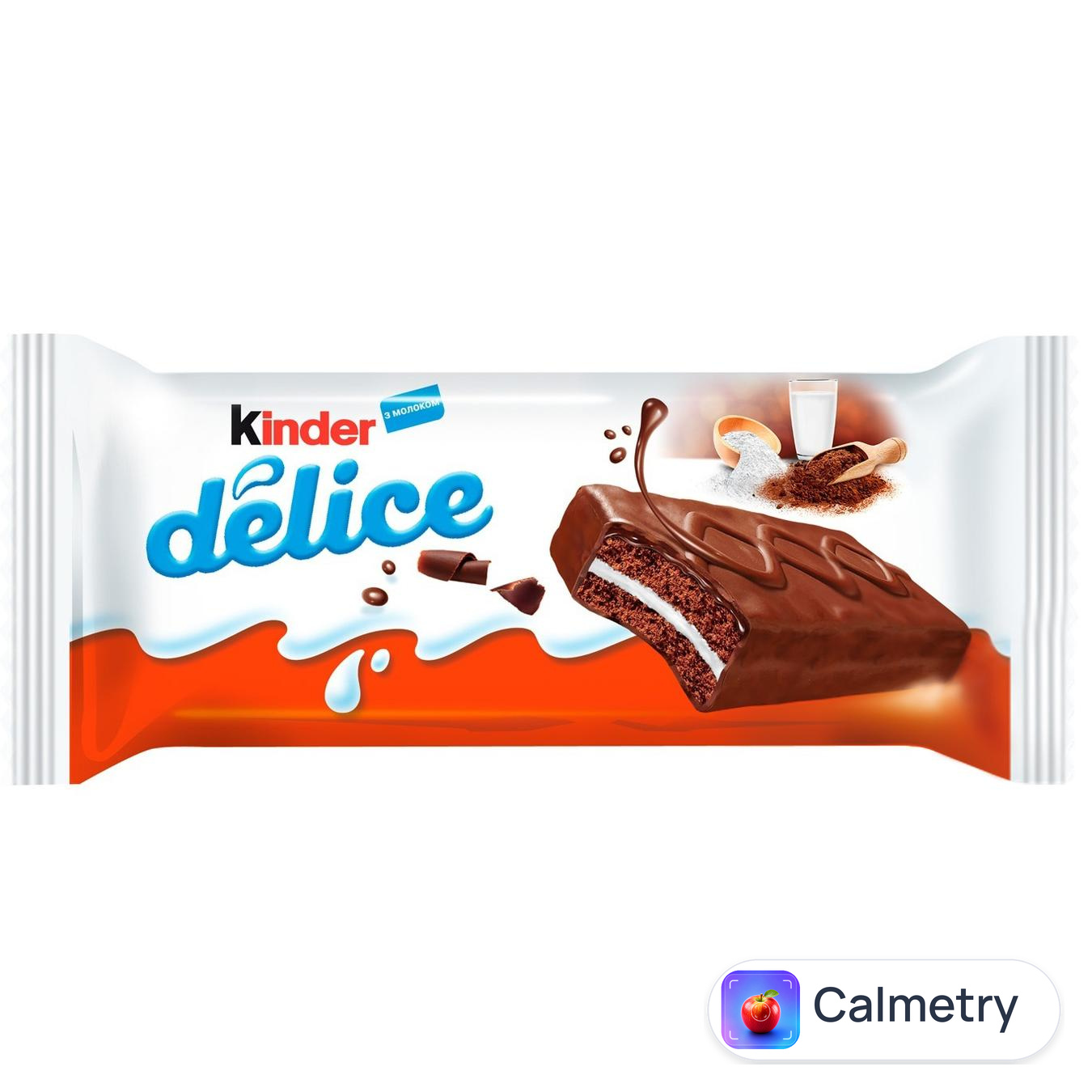 Бісквіт Kinder Delice в какао глазурі з молочним наповнювачем 39г — фото продукту
