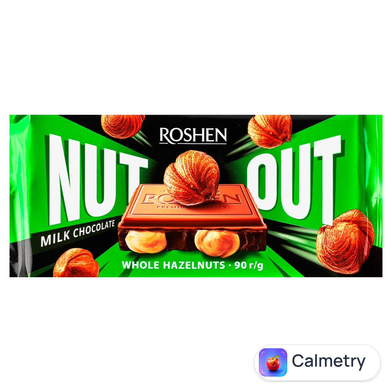 Шоколад молочний Roshen з цілим фундуком 90г