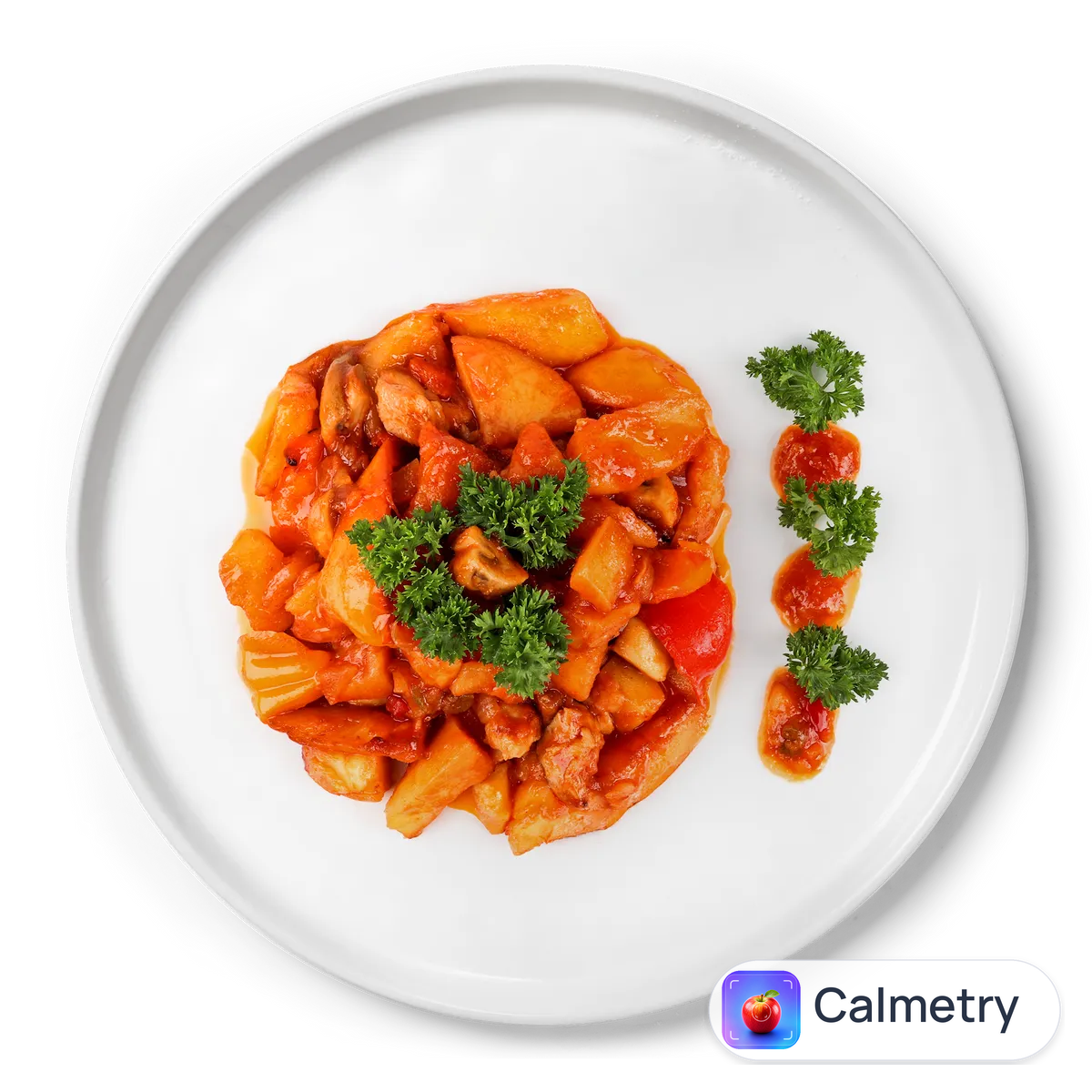 Тушкована картопля з перцем та куркою