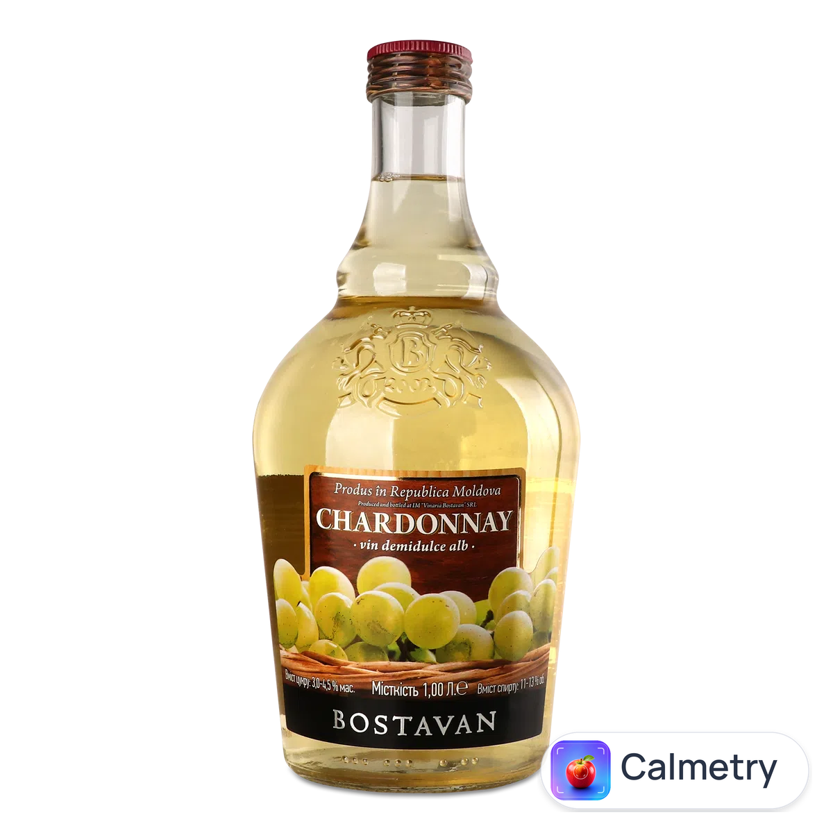 Вино Bostavan «Шардоне» біле напівсолодке 1л