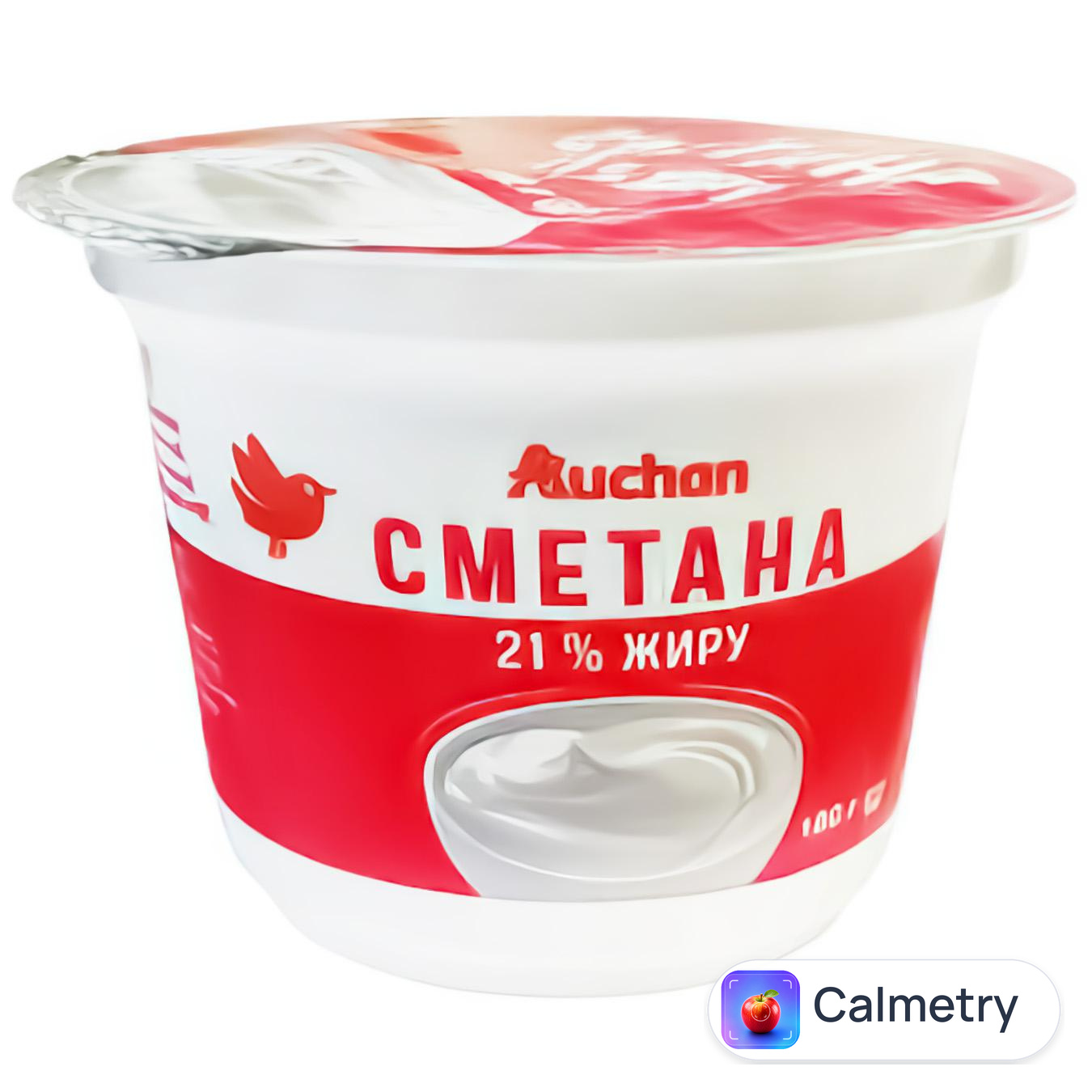 Сметана Auchan 21% 180г