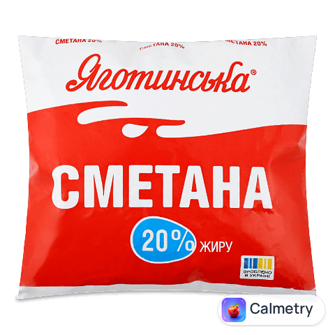 Сметана Яготинська 20% п/е, 350г