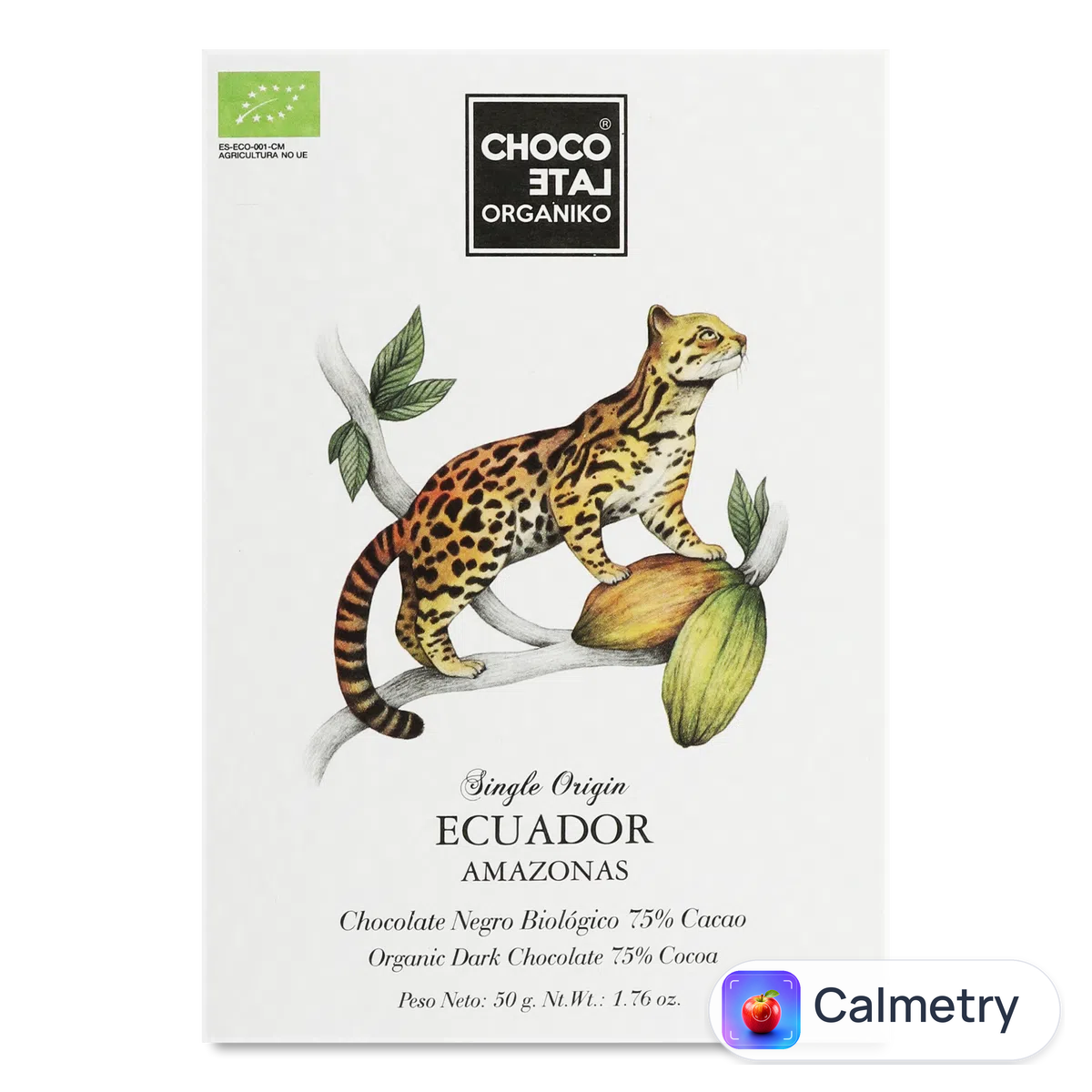 Шоколад чорний Chocolate Organiko Ecuador 75% 50г