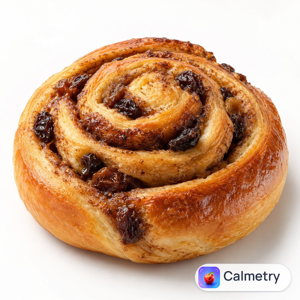 Булочка з корицею та родзинками