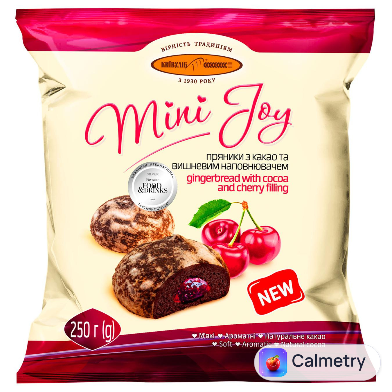 Пряники Київхліб Mini Joy з какао та вишневим наповнювачем 250г