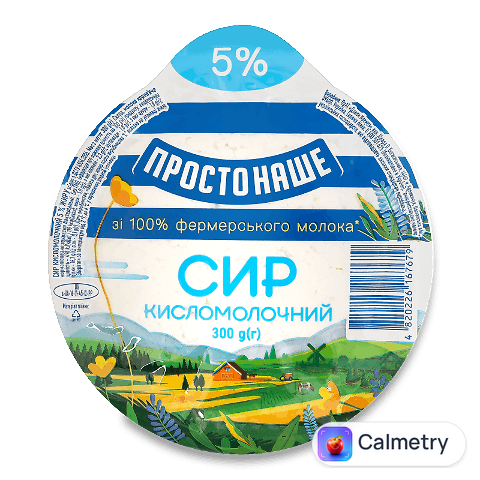 Сир кисломолочний ПростоНаше 5% в/у, 300г