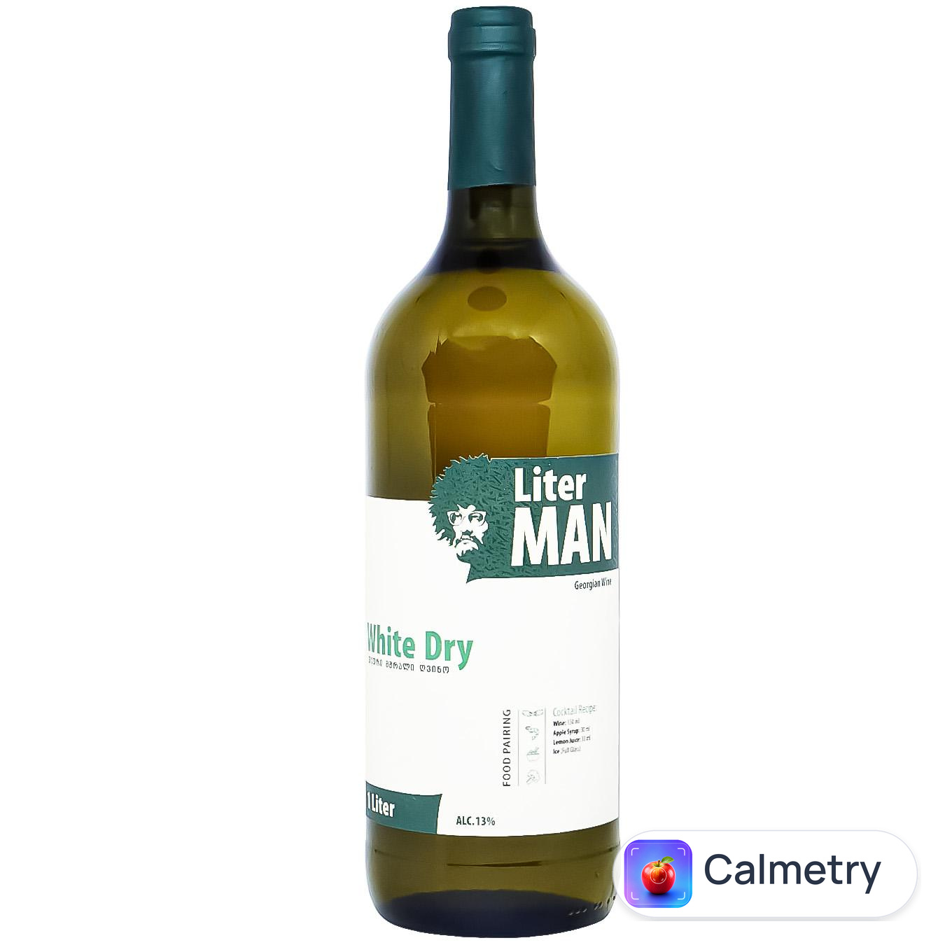 Вино Liter Man біле сухе 13% 1л LiterMan