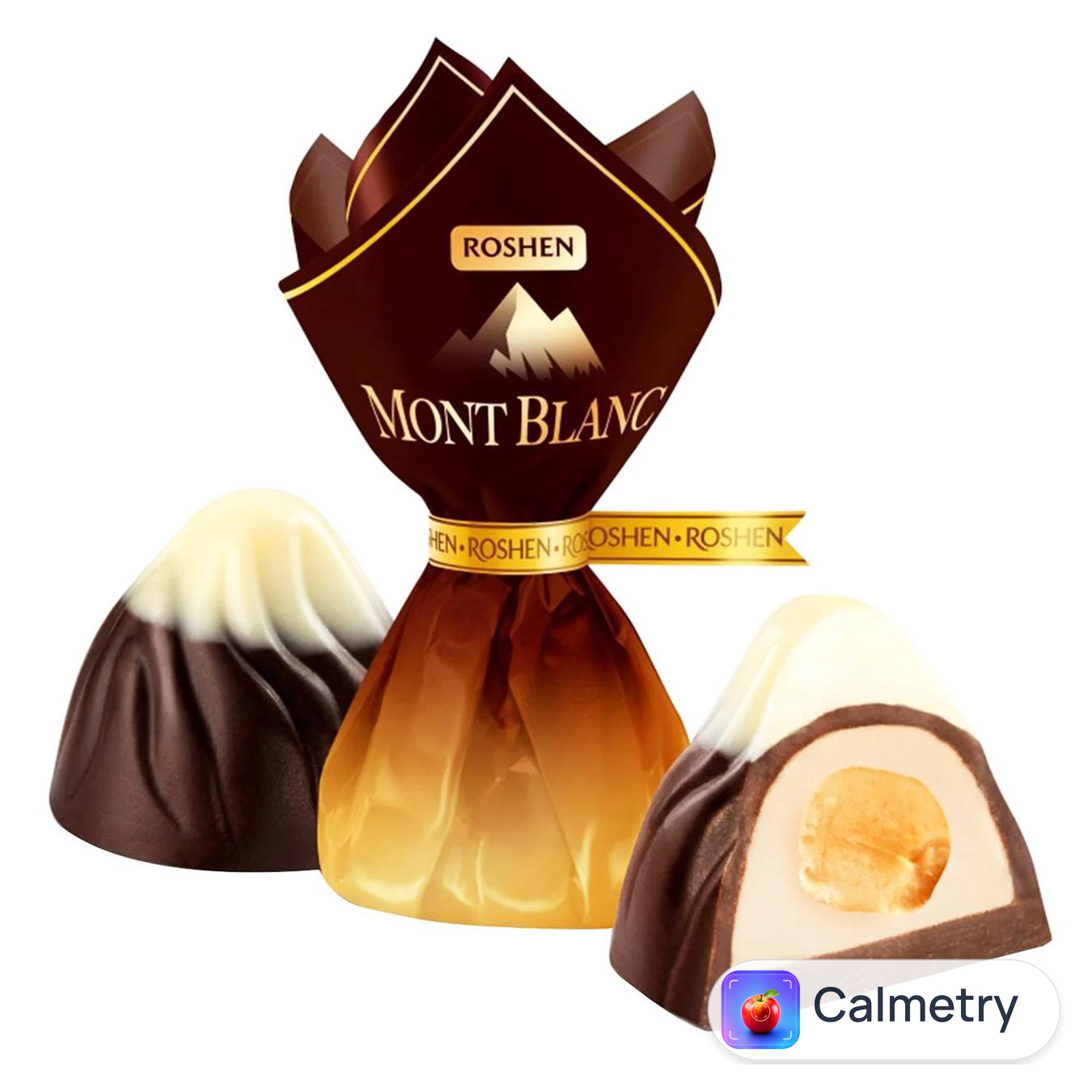 Цукерки Roshen Mont Blanc з цілим лісовим горіхом — фото продукту