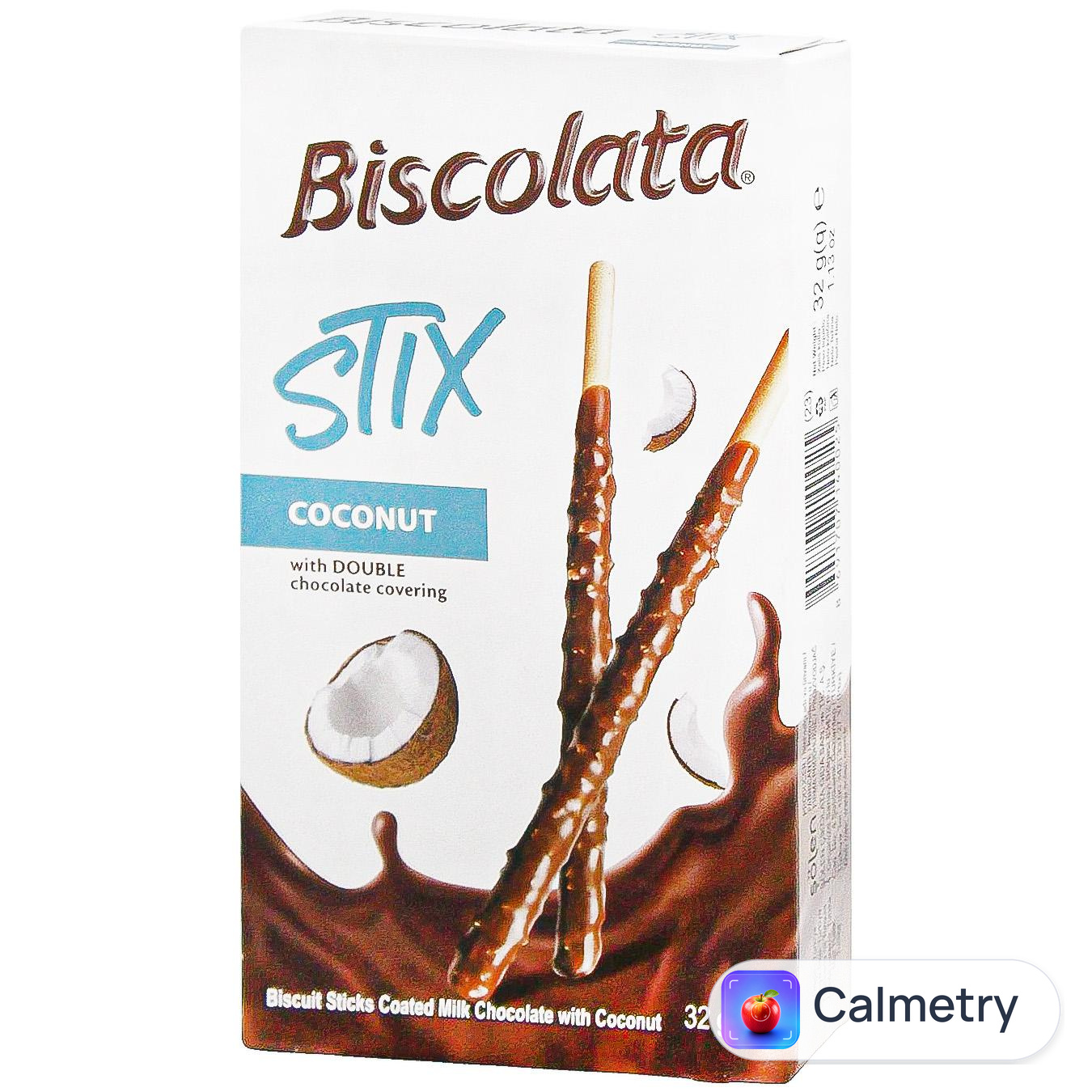 Соломка Biscolata Stix з кокосом в молочному шоколаді 32г