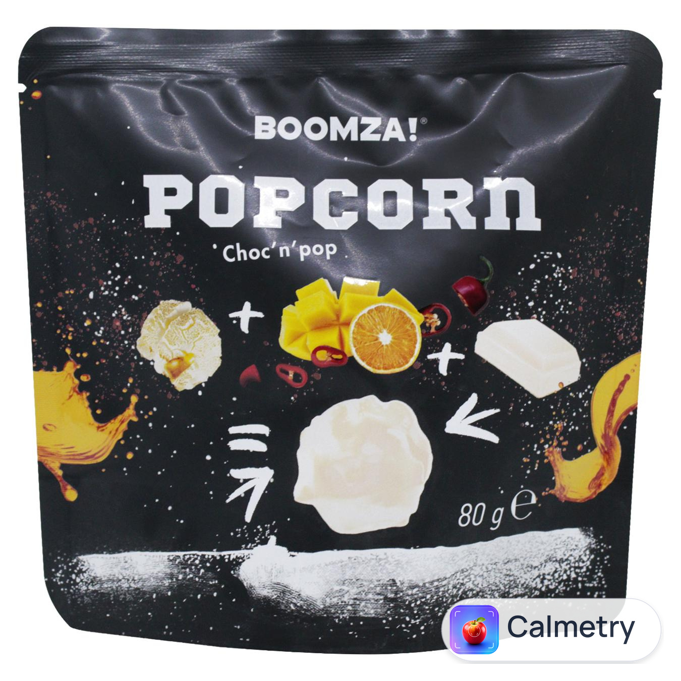 Попкорн Boomza зі смаком гострого манго з апельсином 80г