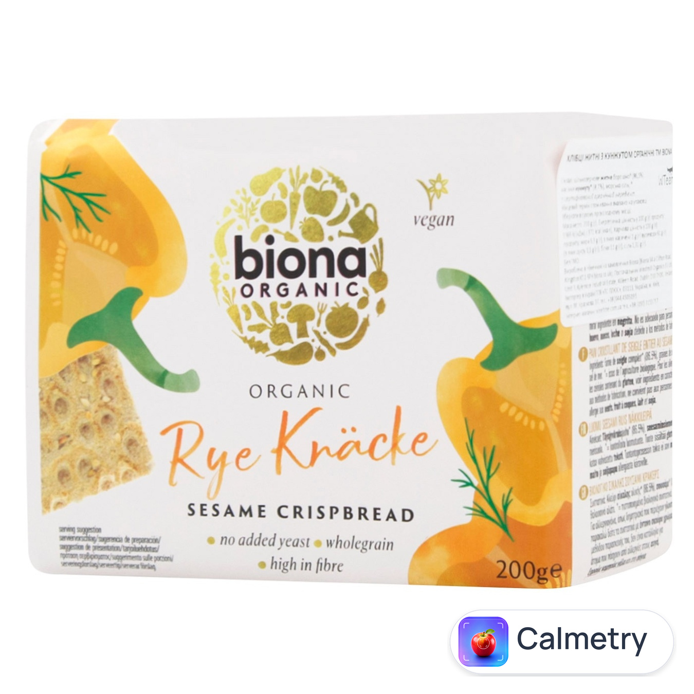 Хлібці Biona Organic житні з кунжутом органічні 200г