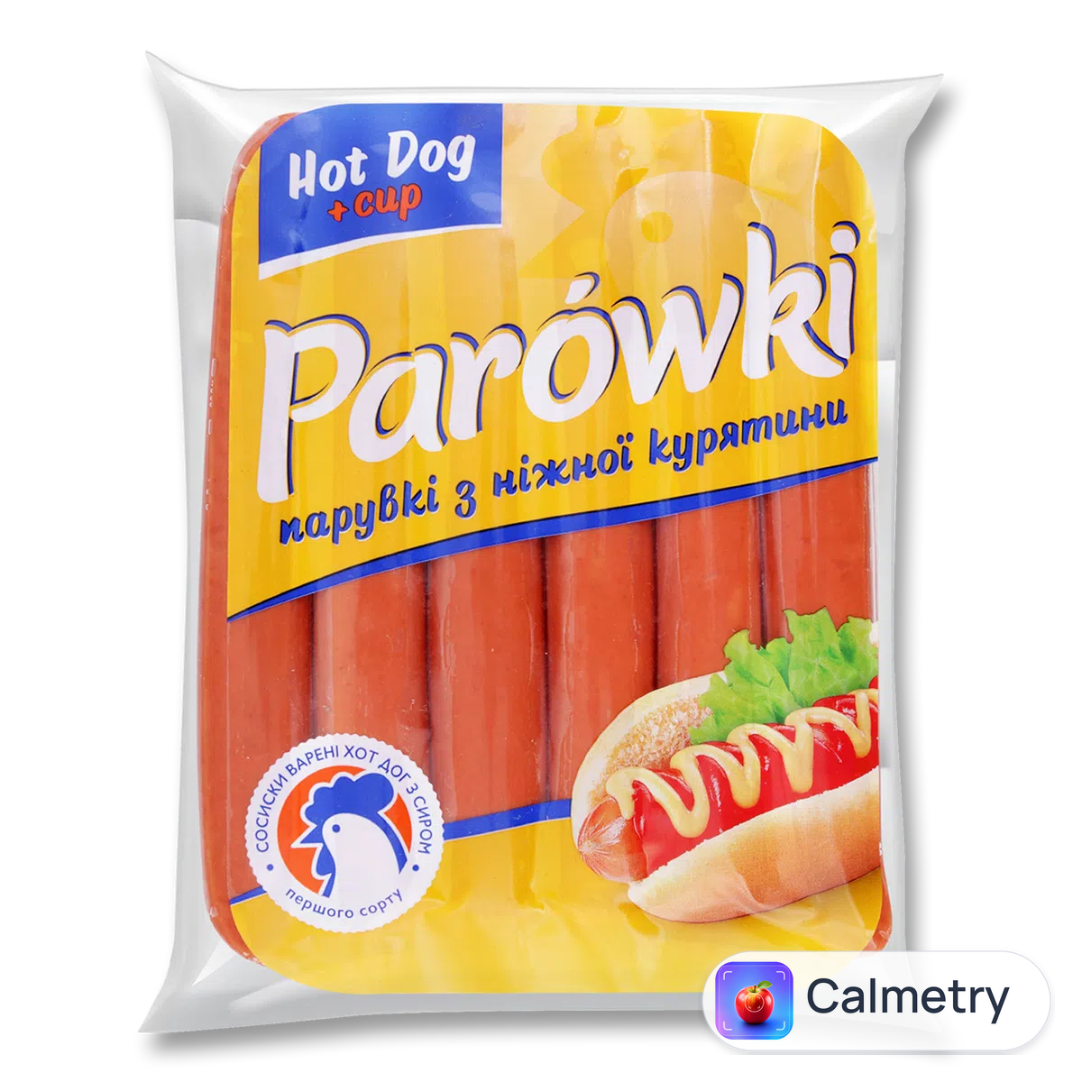Сосиски Parowki Hot Dog з сиром п/а 1-й ґатунок в/у