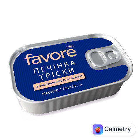Печінка Favore тріски з/б з ключем, 115г