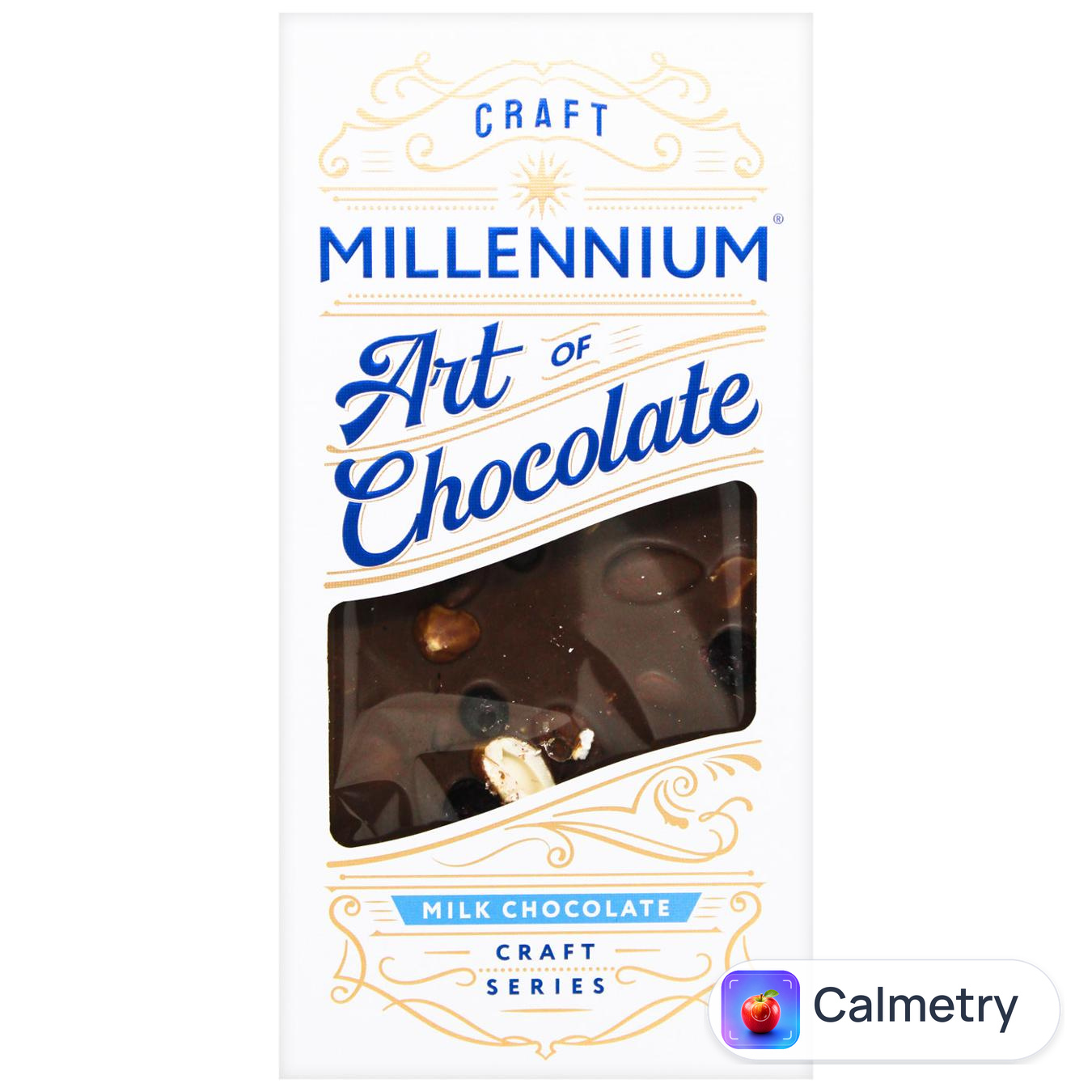 Шоколад молочний Millennium Craft Series з кеш'ю, фундуком, мигдалем та смородиною 100г — фото продукту