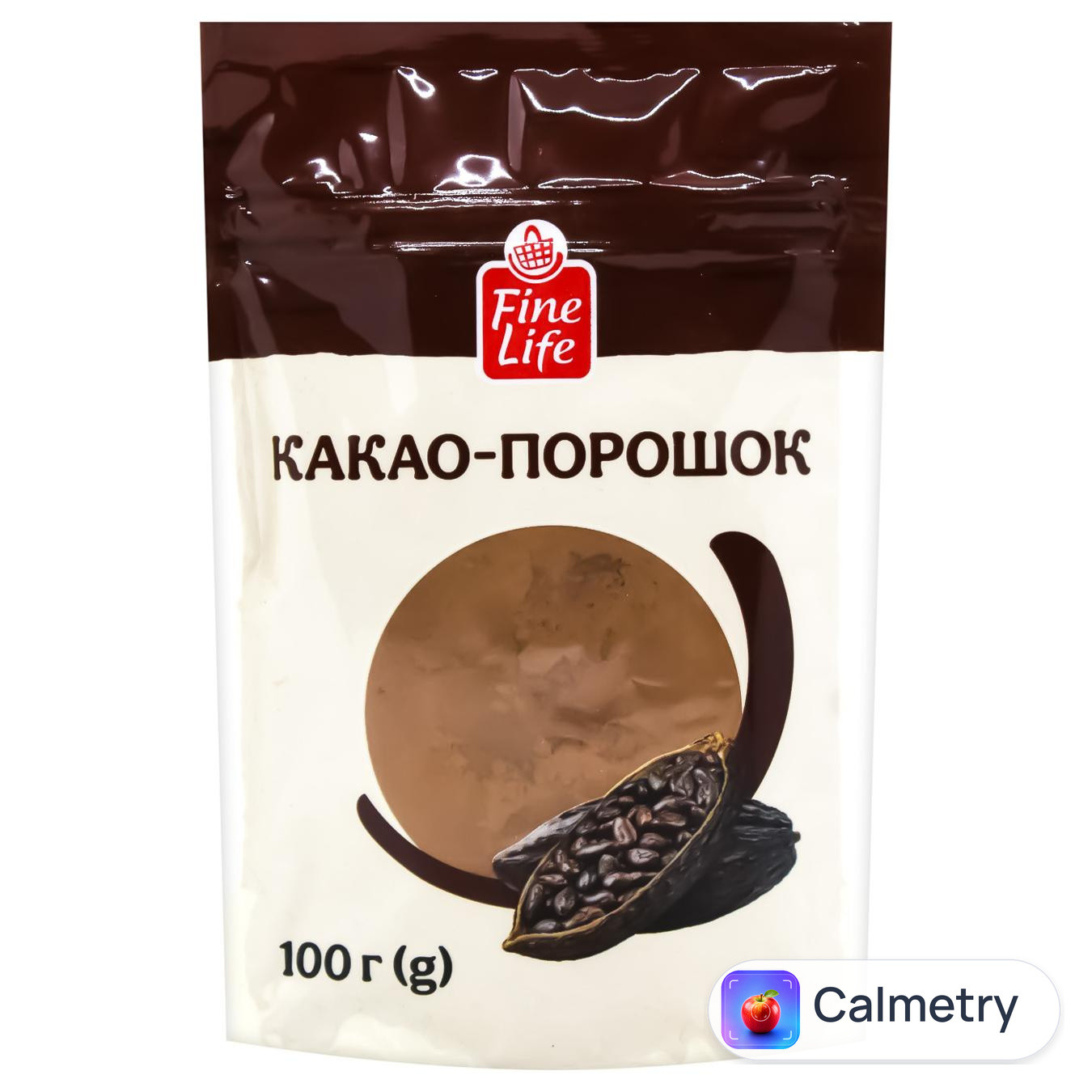 Какао-порошок Fine Life 10-12% 100г — фото продукту