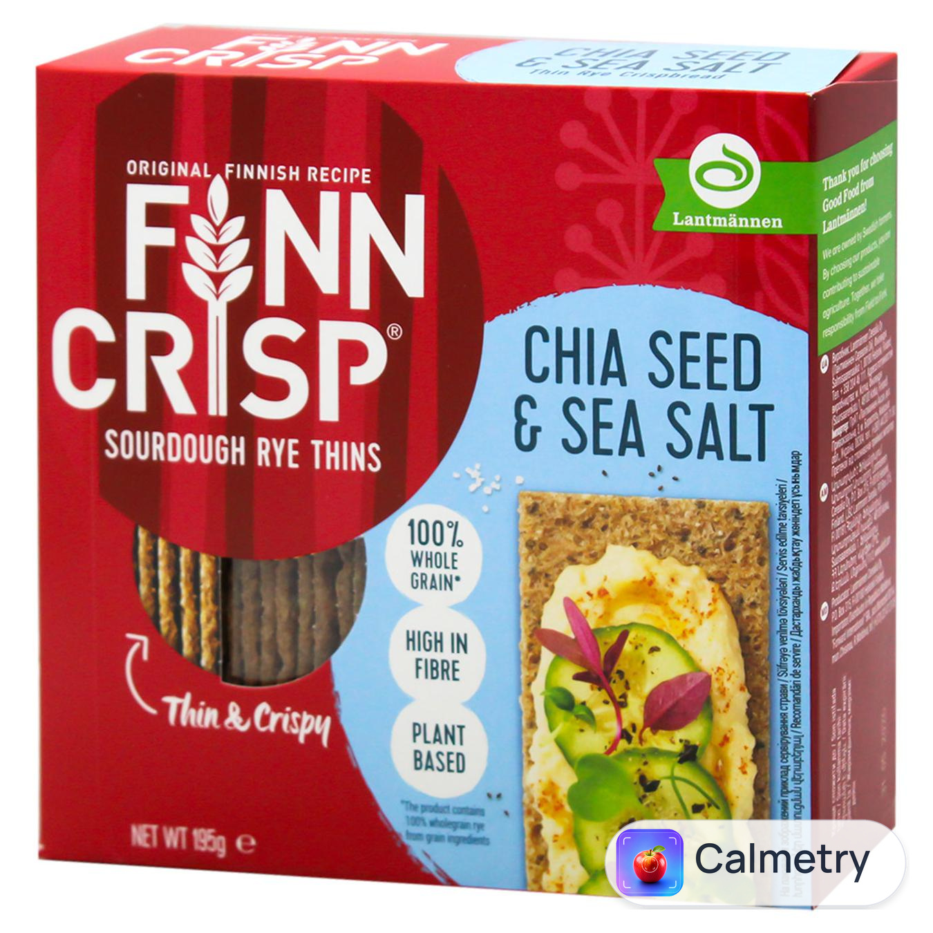Сухарики Finn Crisp з насінням чіа та морською сіллю 195г — фото продукту