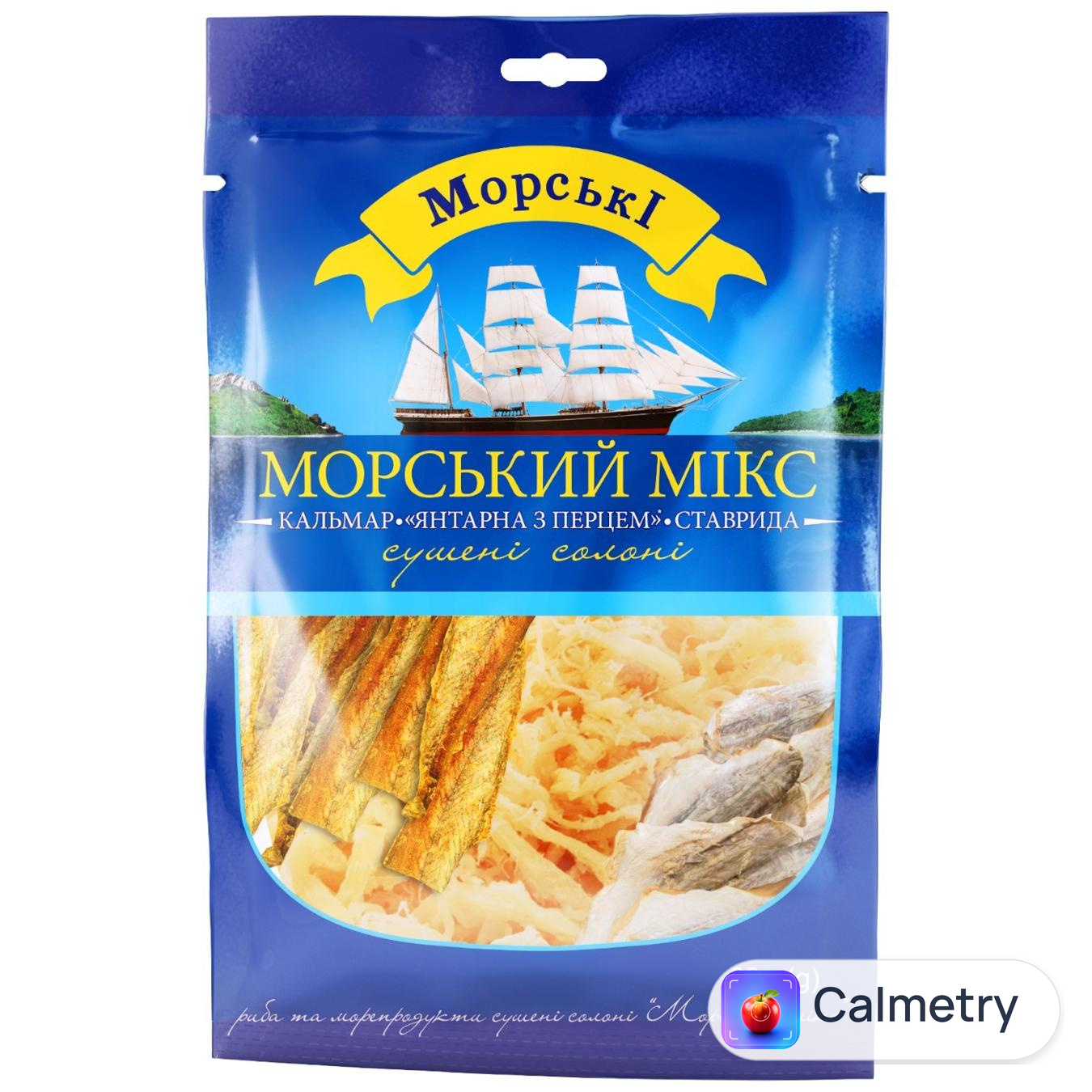 Риба та морепродукти Морские Морський Мікс сушені солоні 60г