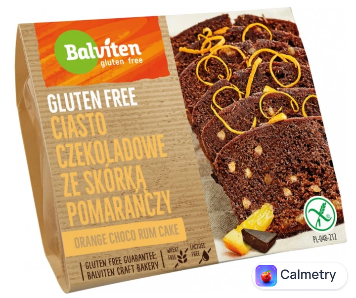 Кекс без глютену шоколадний з апельсиновою цедрою Balviten 220 г