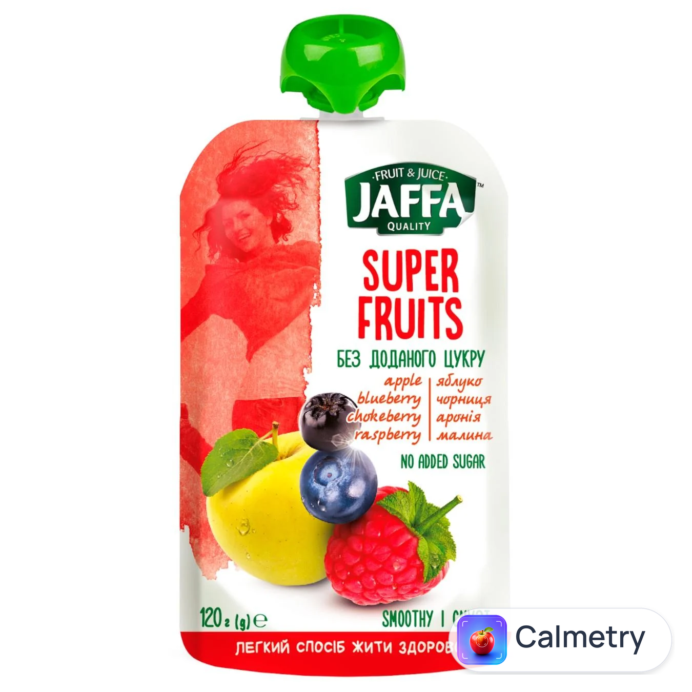 Смузі Jaffa Super Fruits з перетертих яблук, чорниці, аронії та малини 120г