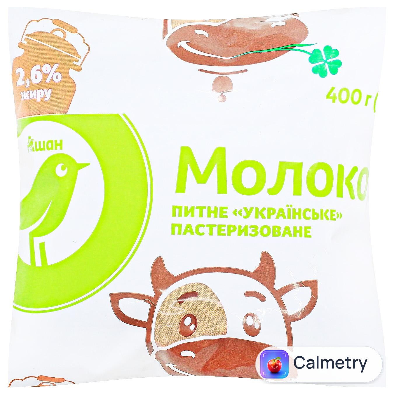 Молоко Auchan 2,6% 400г
