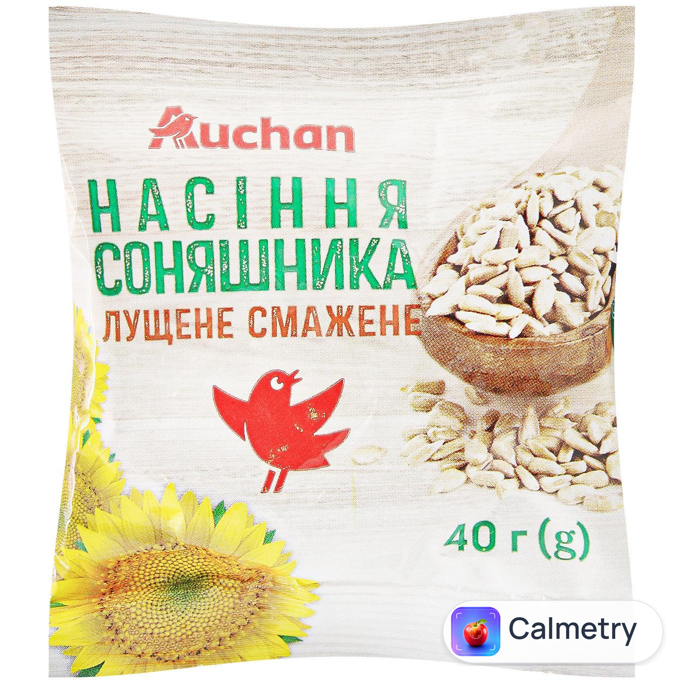 Насіння соняшника Auchan лущене смажене 40г