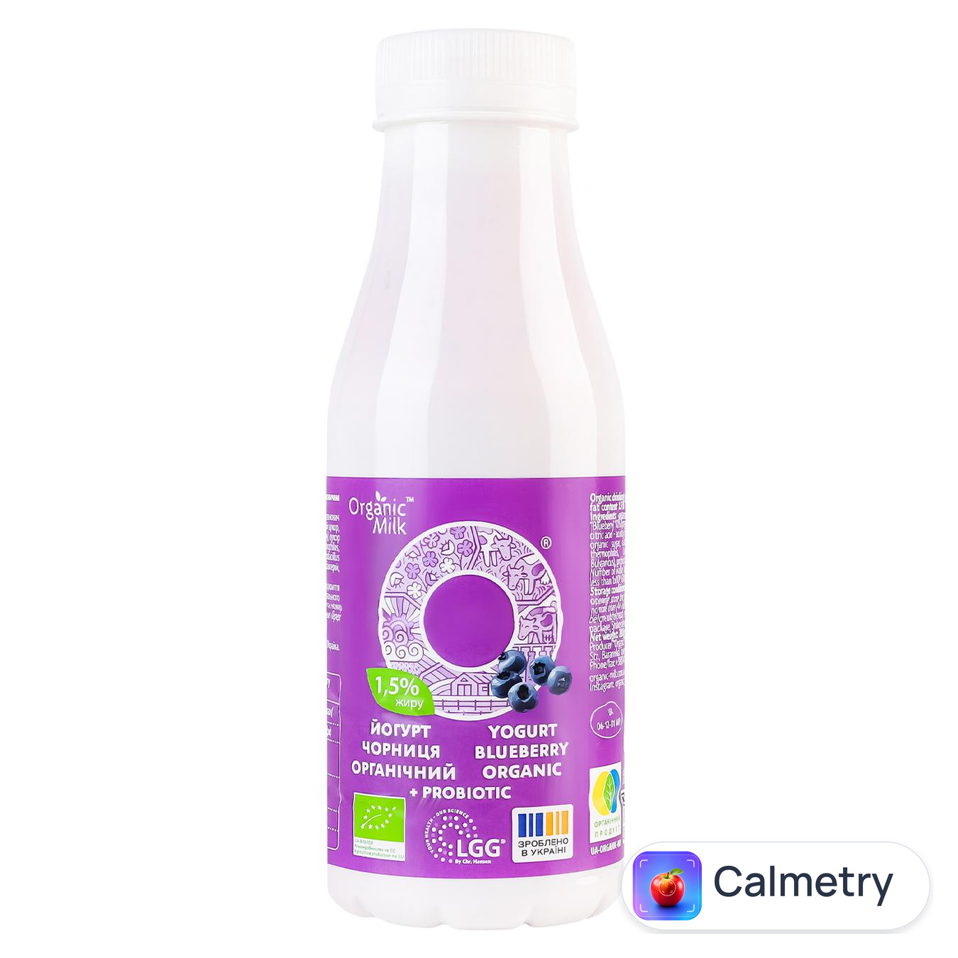 Йогурт Organic Milk чорниця з пробіотиком 1,5% 280г