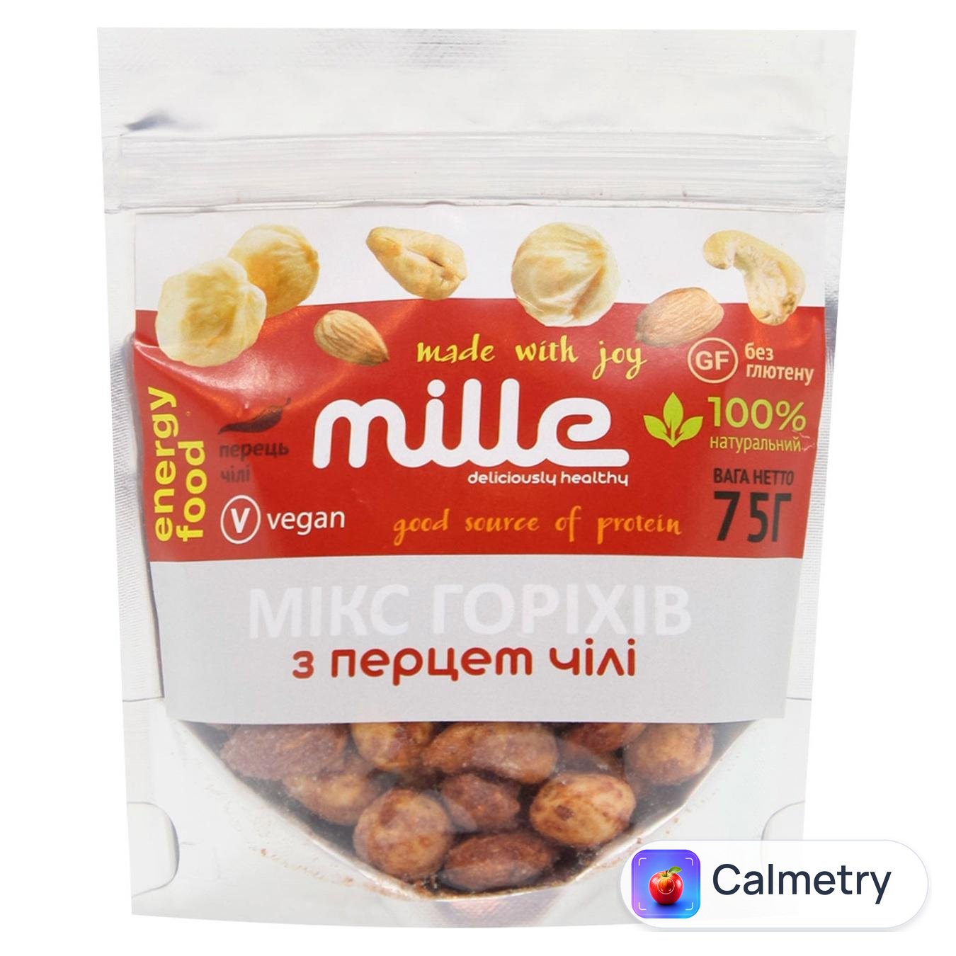 Горіхи Mille Мікс з перцем чілі 75г