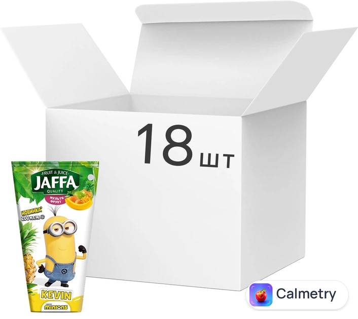Упаковка нектару Jaffa Minions Мультифруктовий з м'якоттю 200 мл х 18 шт