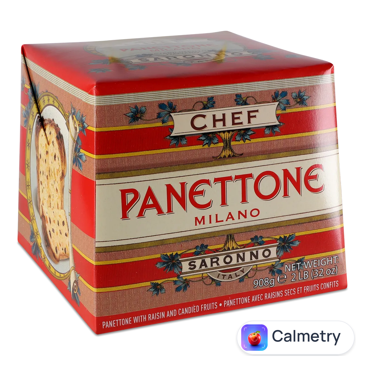 Кекс Chef D'Italia «Панеттоне» клаcичний з родзинками та цукатами 908г