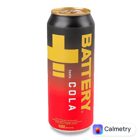 Напій енергетичний Battery Taste Cola безалкогольний сильногазований з/б, 0,5л