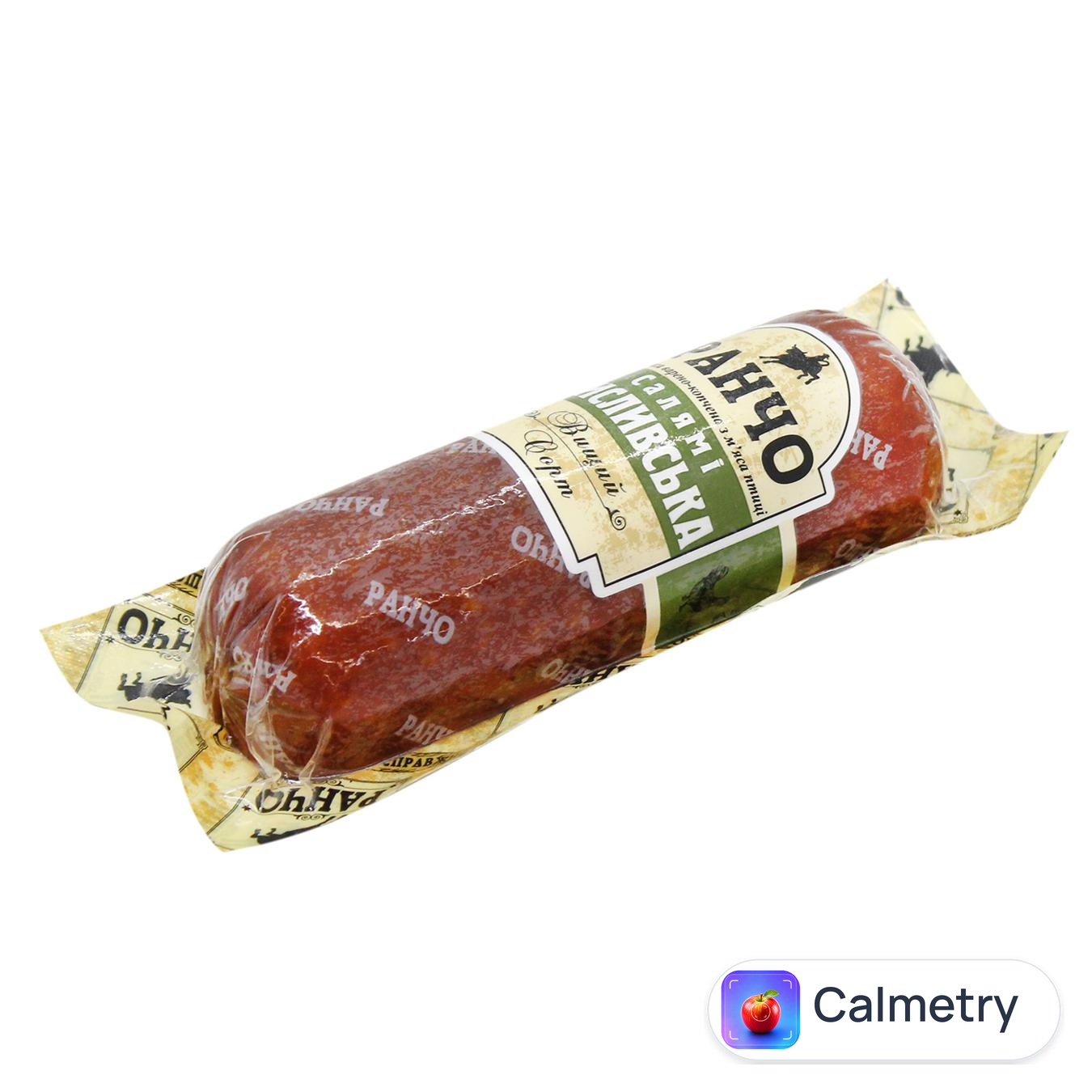 Ковбаса Ранчо Салямі Мисливська варено-копчена вищий сорт 220г — фото продукту