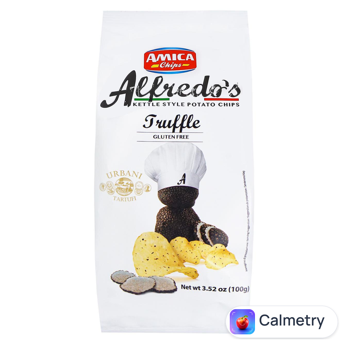 Чипси Amica Chips Alfredo's зі смаком чорного трюфеля 100г — фото продукту