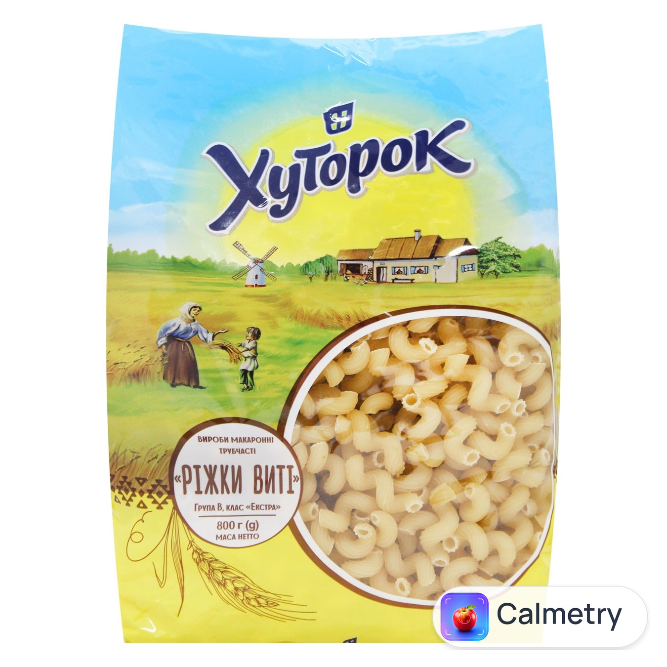 Макаронні вироби Хуторок ріжки виті 800г