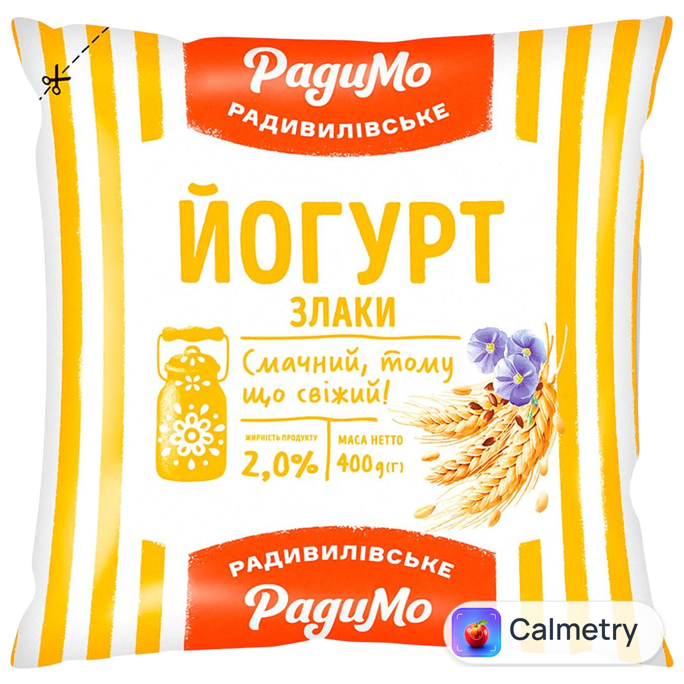 Йогурт «РадиМо» злаки 2% п/е 400г