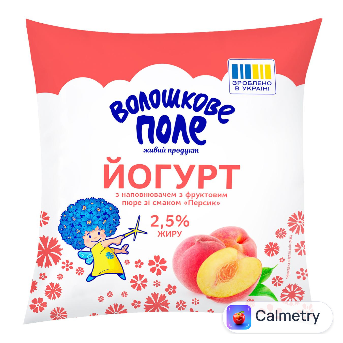 Йогурт Волошкове поле персик 3,2% 450г