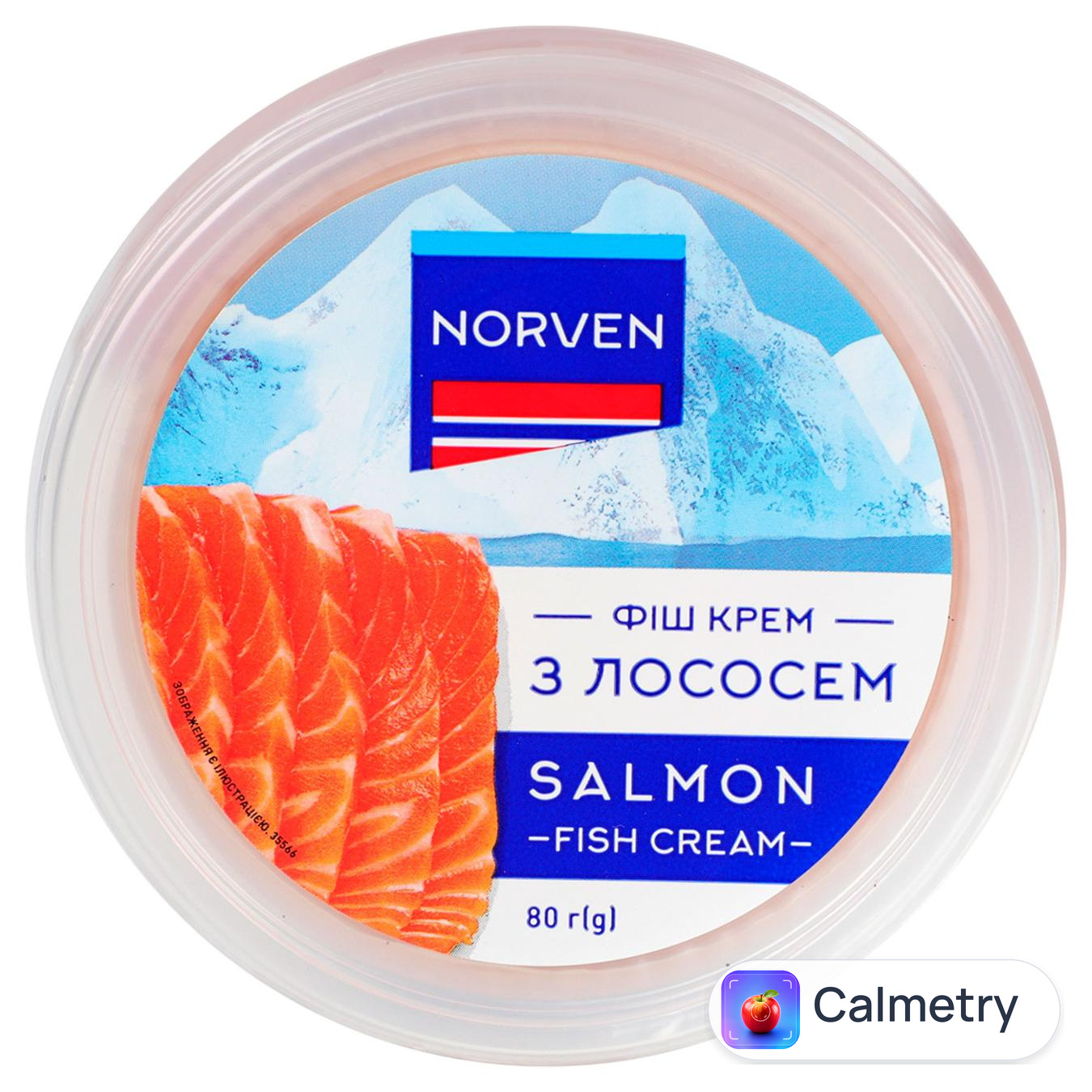 Фіш крем Norven з лососем 80г — фото продукту