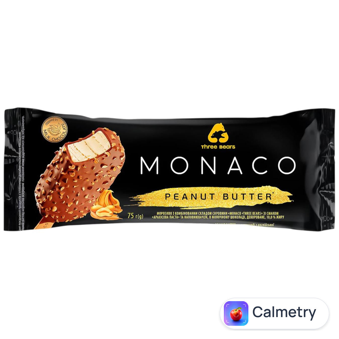 Морозиво Три Ведмеді Monaco Арахісова паста 75г